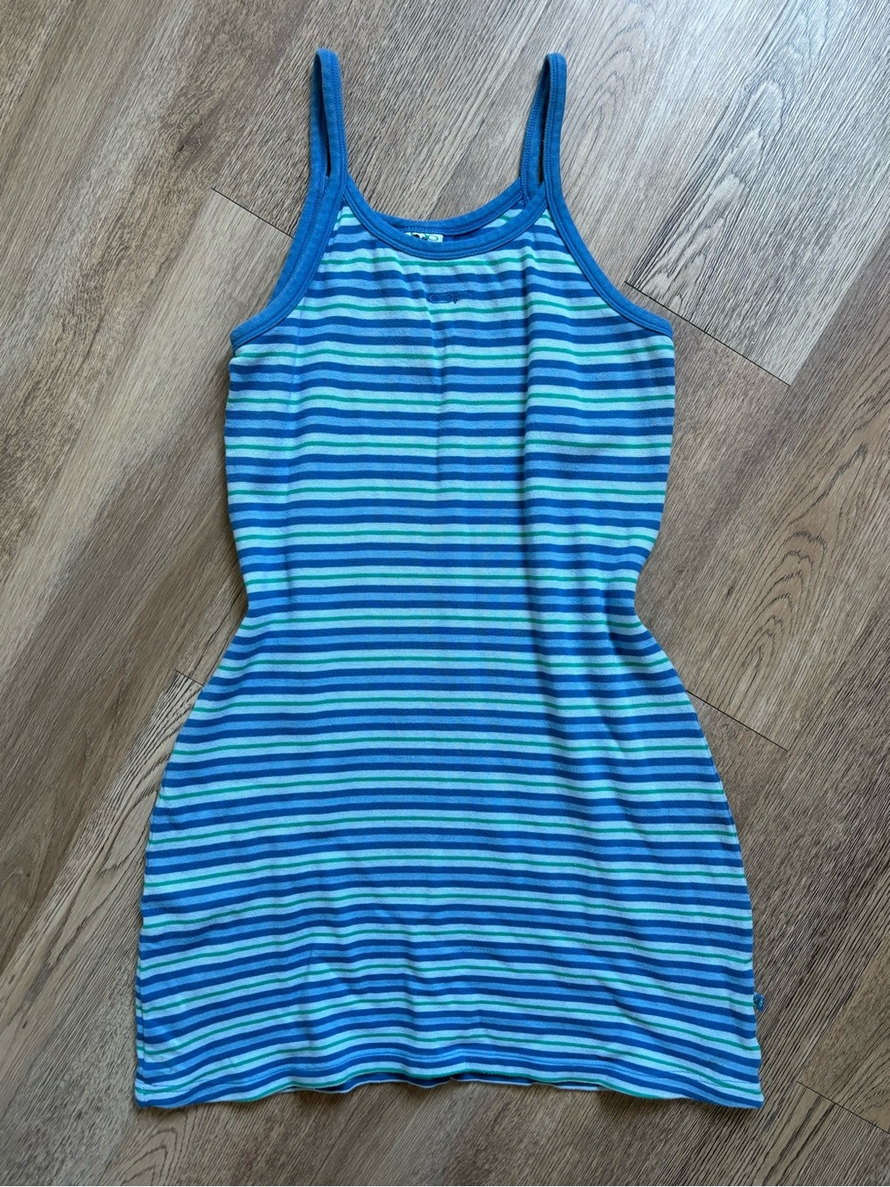 OP Ocean Pacific Blue Striped Bodycon Dress
